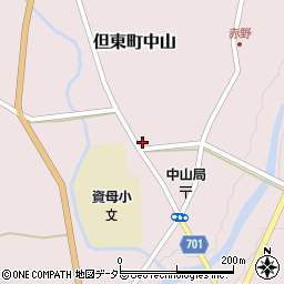 兵庫県豊岡市但東町中山832周辺の地図