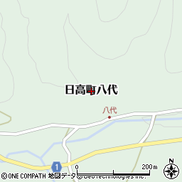 兵庫県豊岡市日高町八代周辺の地図
