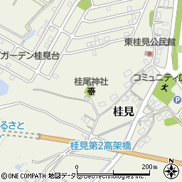 桂尾神社周辺の地図