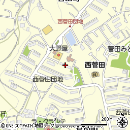 西菅田団地４－３号棟周辺の地図