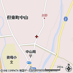 兵庫県豊岡市但東町中山584-1周辺の地図