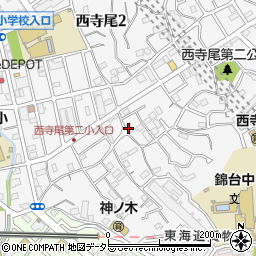シャルム西寺尾akippa駐車場周辺の地図
