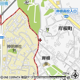 神奈川県横浜市港北区岸根町676周辺の地図