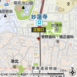 セブンイレブン妙蓮寺駅前店周辺の地図