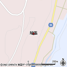鳥取県琴浦町（東伯郡）尾張周辺の地図