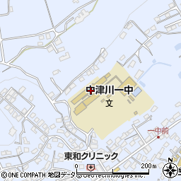 中津川市立第一中学校周辺の地図