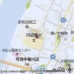 川辺町立川辺東小学校周辺の地図