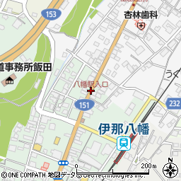 八幡駅入口周辺の地図