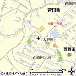西菅田団地３－２号棟周辺の地図