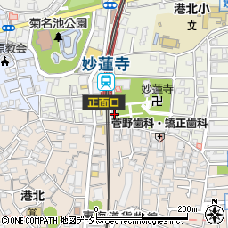 妙蓮寺会館周辺の地図