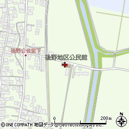 与謝野町立　後野地区公民館周辺の地図