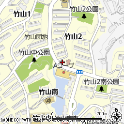 竹山自治会館周辺の地図