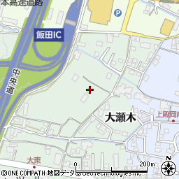 長野県飯田市大瀬木107周辺の地図