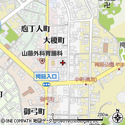 鳥取県鳥取市中町周辺の地図