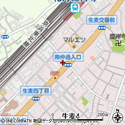 ファミリーマートアスロード横浜生麦店周辺の地図