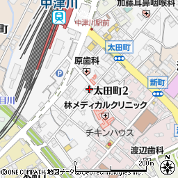 Ｊネットレンタカー　中津川駅前店周辺の地図