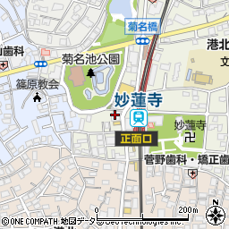 ローソンＬＴＦ港北妙蓮寺店周辺の地図