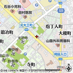 鳥取市役所　高砂屋城下町とっとり交流館周辺の地図