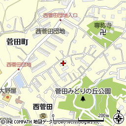 神奈川県横浜市神奈川区菅田町614周辺の地図