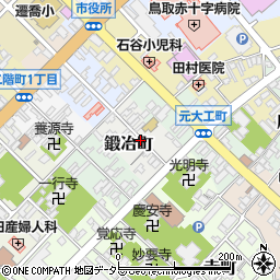 鳥取県鳥取市鍛冶町周辺の地図