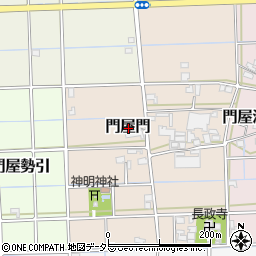 岐阜県岐阜市門屋門周辺の地図