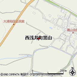 滋賀県長浜市西浅井町黒山周辺の地図