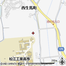 島根県松江市西生馬町周辺の地図
