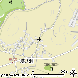 岐阜県関市塔ノ洞周辺の地図