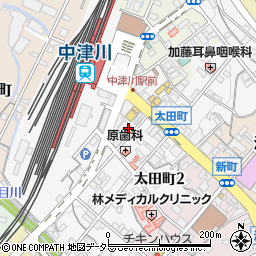 岐阜県中津川市太田町周辺の地図