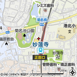 妙蓮寺歯科クリニック周辺の地図