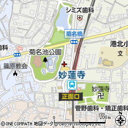 妙蓮寺内科周辺の地図