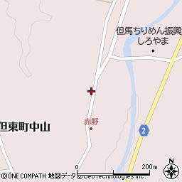 兵庫県豊岡市但東町中山460周辺の地図