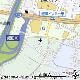 長野県飯田市大瀬木44周辺の地図