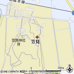 鳥取県東伯郡琴浦町笠見周辺の地図
