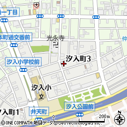 神奈川県横浜市鶴見区汐入町3丁目47-4周辺の地図