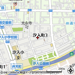 神奈川県横浜市鶴見区汐入町3丁目47-19周辺の地図