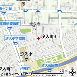 神奈川県横浜市鶴見区汐入町3丁目47-2周辺の地図