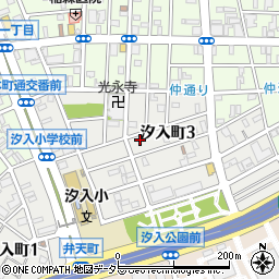 神奈川県横浜市鶴見区汐入町3丁目47-5周辺の地図