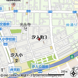 神奈川県横浜市鶴見区汐入町3丁目47-18周辺の地図