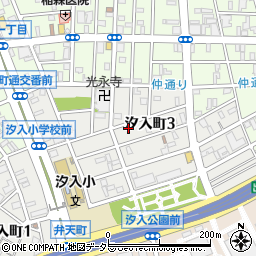 神奈川県横浜市鶴見区汐入町3丁目47-6周辺の地図