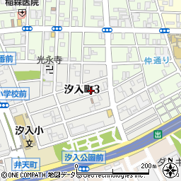 神奈川県横浜市鶴見区汐入町3丁目47-16周辺の地図