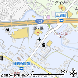 長野県飯田市上殿岡周辺の地図