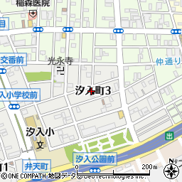 神奈川県横浜市鶴見区汐入町3丁目47-8周辺の地図