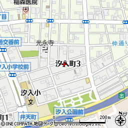 神奈川県横浜市鶴見区汐入町3丁目47-7周辺の地図