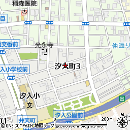 神奈川県横浜市鶴見区汐入町3丁目47-23周辺の地図