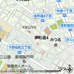鶴見小野徒歩6分akippa駐車場周辺の地図