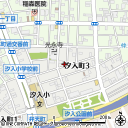 神奈川県横浜市鶴見区汐入町3丁目44-14周辺の地図