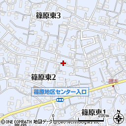 神奈川県横浜市港北区篠原東周辺の地図