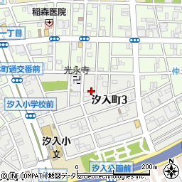 神奈川県横浜市鶴見区汐入町3丁目44-12周辺の地図