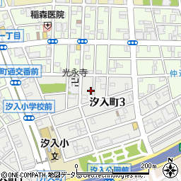 神奈川県横浜市鶴見区汐入町3丁目44-11周辺の地図